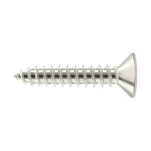 Deltana #10 Solid Brass Wood Screw, Polished Nickel