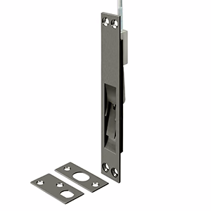 Deltana Extension Flush Bolt Solid Brass, Antique Nickel, 12″