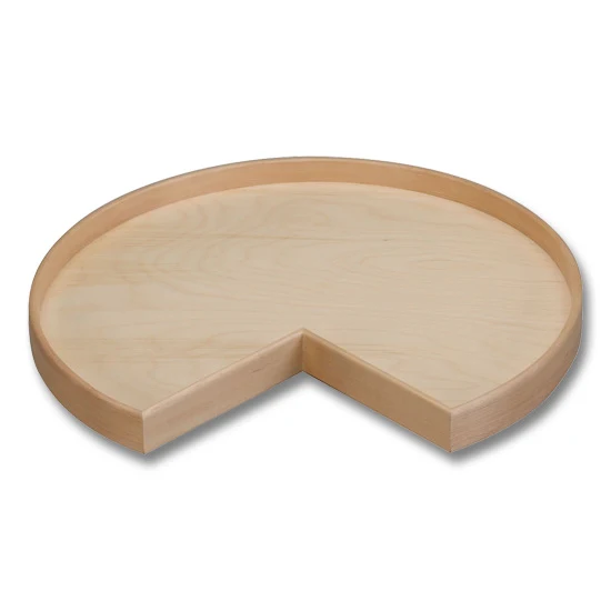 Rev-a-shelf 28" Lazy Daisy Natural Wood Kidney Tray W/Alum Bearing Natural Wood Maple 28" Diameter
