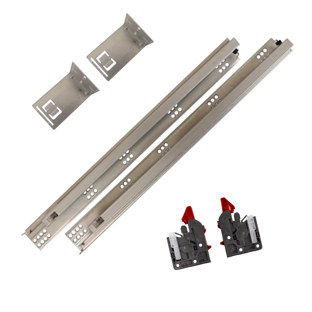 CSH Soft Close Under-Mount Slide Full Extension 85 lbs Static Load Capacity 21" Length