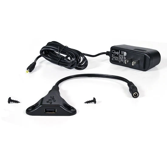 USB Charger Kit, Single Screw Mount Charger With Power Supply