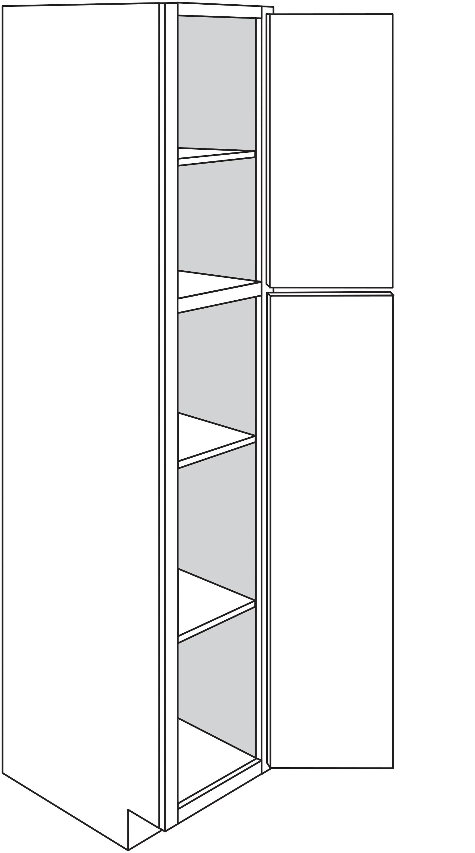 Pantry Cabinet 18 W X 84 H X 24 D – Regal Oak by Horning