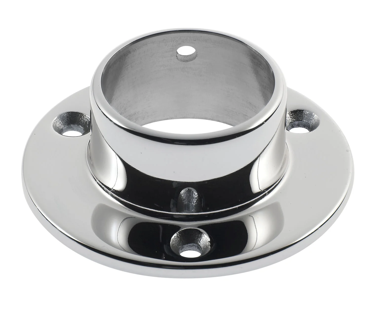 Wall Flange for 1-1/2″ Tubing 316 Polished Stainless Steel
