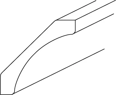 Cove Crown Molding 5 W X 96 H X 3/4 Th – Contemporary by TA Cabinetry