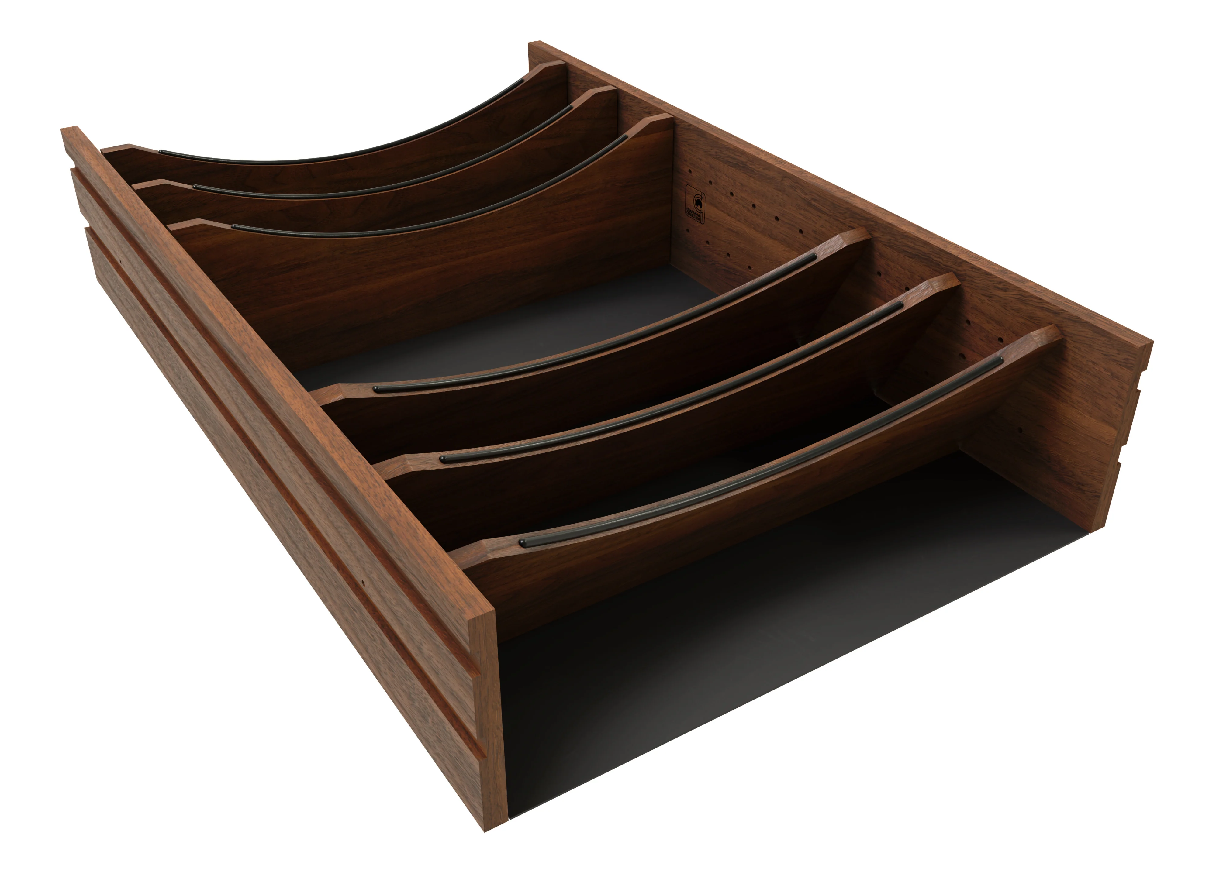 Craftsman Collection Adjustable Deep Drawer Divider Insert With Black Accents, 36″