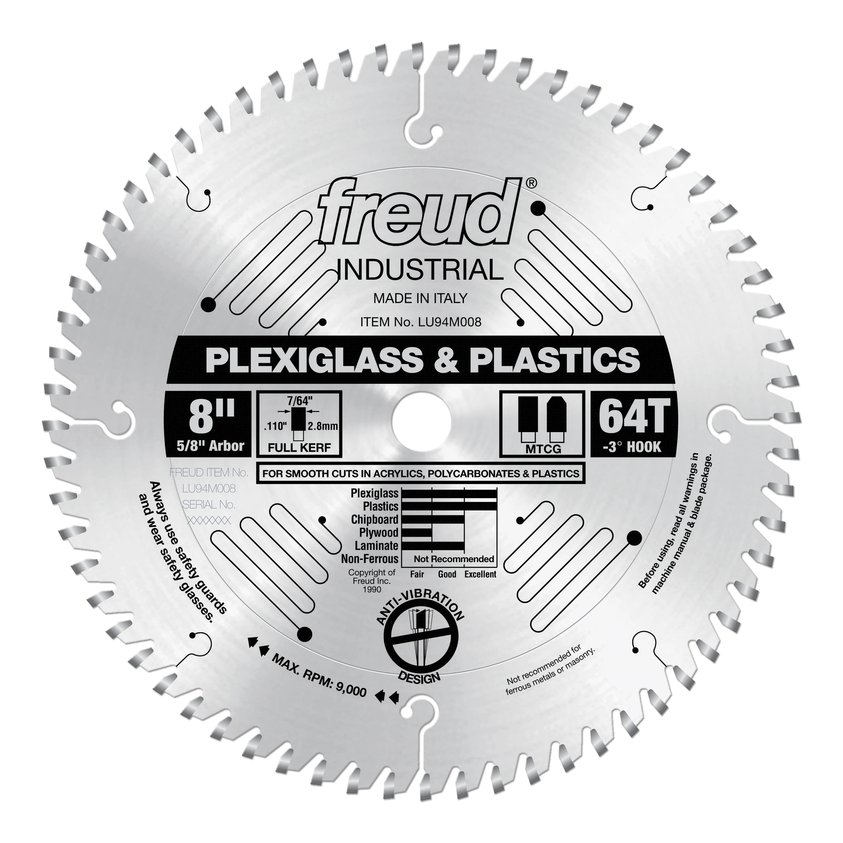 Freud Plexiglass And Plastic Blade