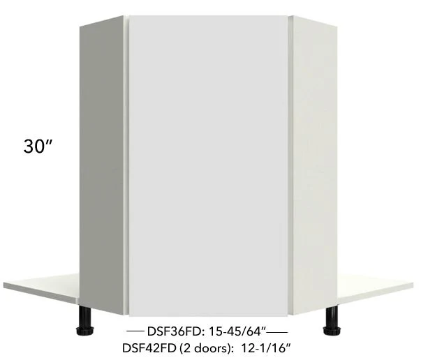 Corner Sink Base 36 W X 34-1/2 H X 24 D (full height door) – Illume Tuscany by Fabuwood