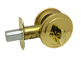 Polished Brass Single Cylinder Deadbolt