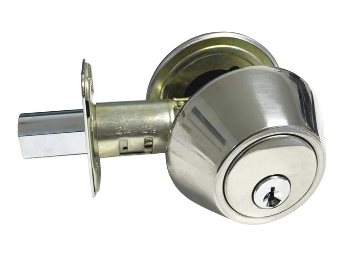 Polished Chrome Double Cylinder Deadbolt