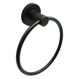 Matte Black Modern Towel Ring