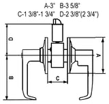 Commercial lever 58101 measurement