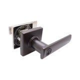 Kwikset vedani seried entry lever with satin nickel interior and venetian bronze exterior