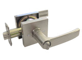 Satin Nickel Square Entry Door Handle- Style: 8048DC