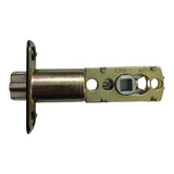 Metal door lock mechanism on a white background