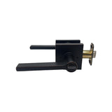Dark Oil Rubbed Bronze Modern Privacy Door Lever Interior Turnbutton