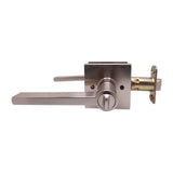 Interior turnbutton side of Satin Nickel Modern Privacy door lever style 80881DC-Bk