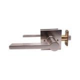 Interior view of Satin Nickel Modern Passage Door  Handle style 80881DC-PS