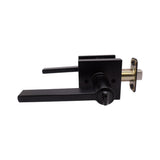 Interior view of 80881NBL-BK Modern Privacy Door Lever