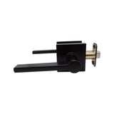 Interior view of modern black passage lever style 80881nbl-ps