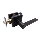 Matte Black Modern Passage Door Lever style 80881nbl-ps