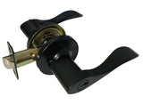 Matte Black Wave Style Entry Door Lever 838NBL-ET
