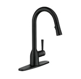 Moen Adler Matte Black Single Handle Pull Down Kitchen Faucet with Sprayer