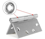 Commercial ball bearing Metal hinge with a close-up of a bearing 