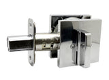 Polished Chrome Square Single Cylinder Deadbolt