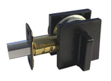 Black Finish Square Single Cylinder Deadbolt