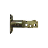 Metal door lock mechanism on a white background