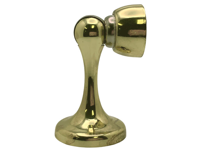 polished brass floor mount magnetic door holder stopper