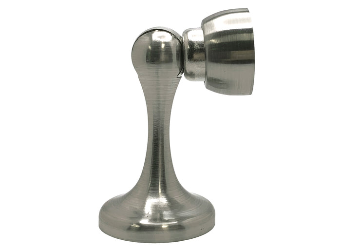 Satin nickel floor mount magnetic door holder