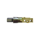 Metal lock mechanism on a white background