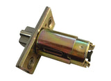 Side profile view of entry door latch for heavy duty commercial levers