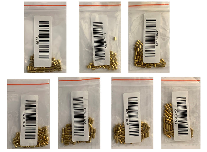 Kwikset rekeying pins top pins and #1-#6 Bottom Pins
