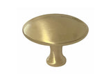 Satin Brass Round Cabinet Knob 