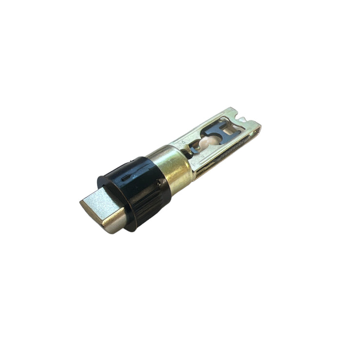 Side profile of dark oil rubbed bronze kwikset compatible drive in door latch 