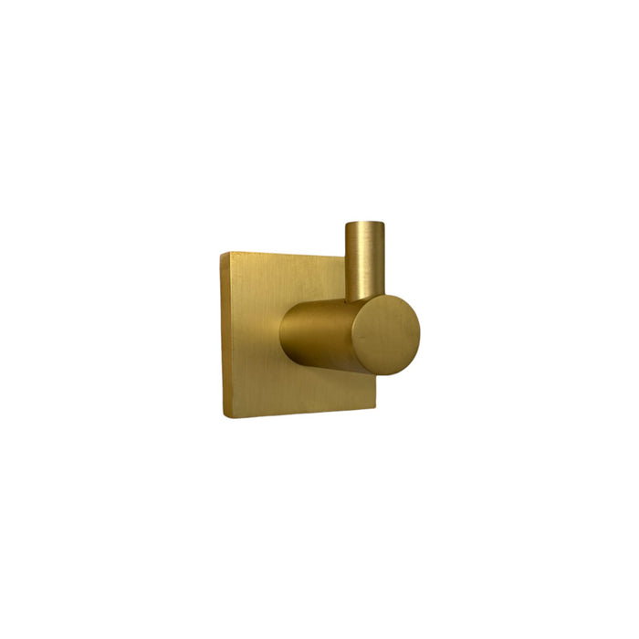 Gold wall hook on a white background