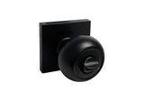 eBuilderHardware black entry knob and deadbolt combo with square base. Keyed alike for convenience.