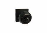 eBuilderHardware dark oil rubbed bronze entrance door knob with a modern square plate design