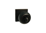 eBuilderHardware dark oil rubbed bronze privacy door knob with square plate for bedroom and bathroom doors