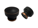 eBuilderHardware dark oil rubbed bronze zinc alloy round cabinet knob, 1 1/4 inch diameter, for furniture and drawers.