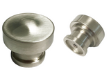 eBuilderHardware satin nickel zinc alloy round cabinet knob, 1 1/4 inch diameter, for furniture and drawers.