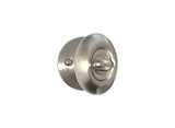 eBuilderHardware satin nickel privacy oval door knob with adjustable backset and interior thumb turn lock