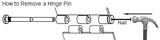 3 1/2" Hinges 5/8" Radius Satin Nickel