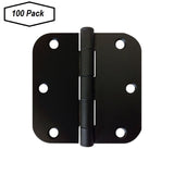 3.5 Black door Hinges with round corner