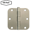 3.5 Brushed Nickel door Hinges with round corner