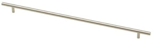 A stainless steel bar pull for cabinets from the Bauhaus Collection by Liberty Hardware.