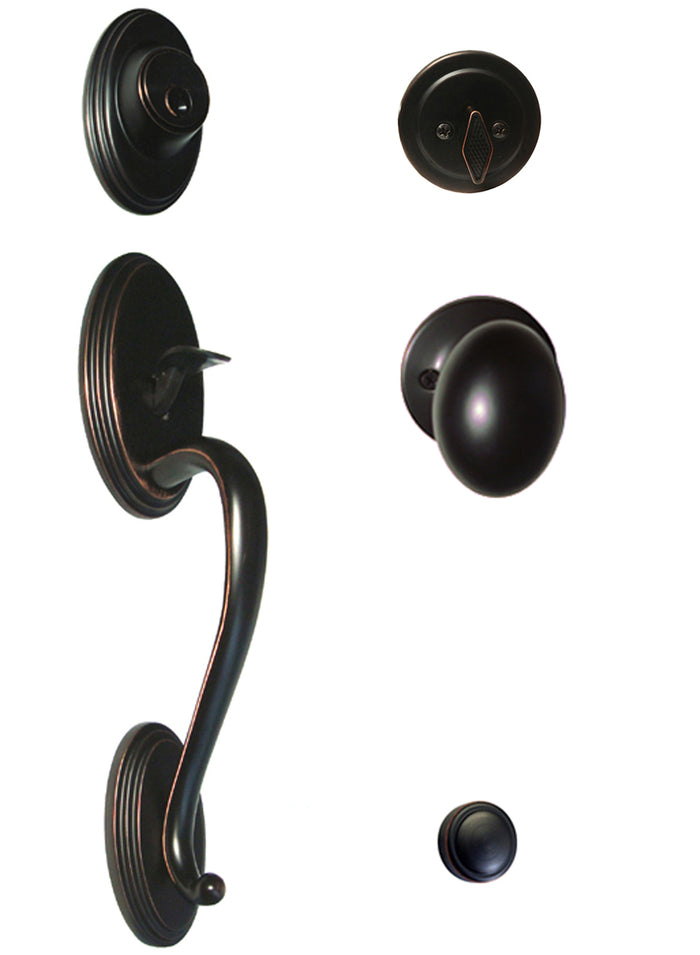 Oil Rubbed bronze Front door Handle set