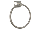 Brushed Nickel 6" Towel Ring Bathroom Set